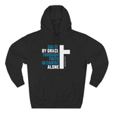 Christian Faith Hoodie — “Saved Through Faith in Christ” Fleece Pullover