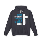Saved Through Faith Hoodie — Christian Faith Graphic Hoodie
