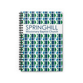Springhill Missionary Baptist Church Spiral Notebook — Ruled Journal with Blue & Green Geometric Cover