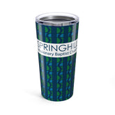 Springhill Missionary Baptist Church 20oz Tumbler — Navy Patterned Insulated Travel Cup