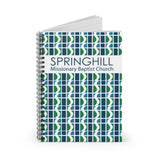 Springhill Missionary Baptist Church Spiral Notebook — Ruled Journal with Blue & Green Geometric Cover