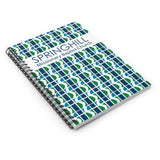 Springhill Missionary Baptist Church Spiral Notebook — Ruled Journal with Blue & Green Geometric Cover