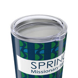 Springhill Missionary Baptist Church 20oz Tumbler — Navy Patterned Insulated Travel Cup